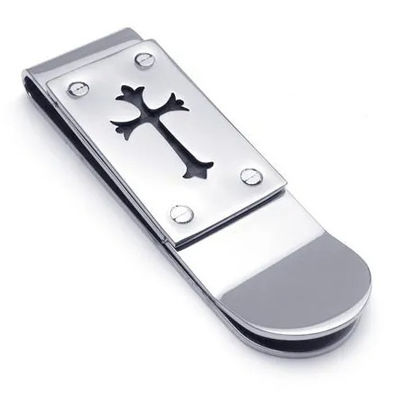 Geld-Stift-Clips Standard-Kustom-Punch-Etikettenhalter aus Edelstahl Schlanke Karten-Id Männer Frauen Brieftasche Metall-Stempelteile