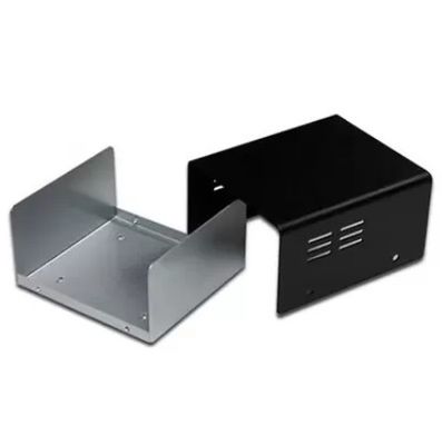 Kleine Edelstahl-Rechtswinkel-Behälter gebogen Typ L-Behälter für Möbel schwarze Eckspangen in Blechmetall