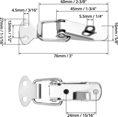 Edelstahl 304 Schalter Schlösser Nickelplattiert Zink Veredelung Federladen Box Klemm Schloss Hardware Produkt